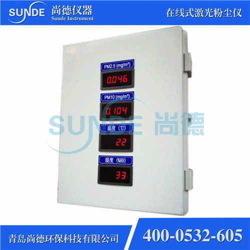 SN-F802 智能型在線(xiàn)式粉塵濃度檢測(cè)儀（PM2.5+PM10，帶外顯）